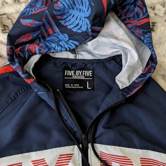 Masterpiece Five by Five Hooded Jacket Men's L Vintage Y2K Japanese Streetwear - Picture 4 of 4